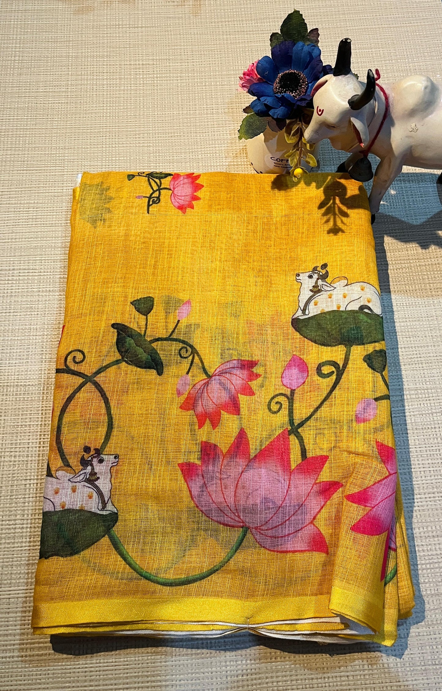 Lotus Cow Whisper saree