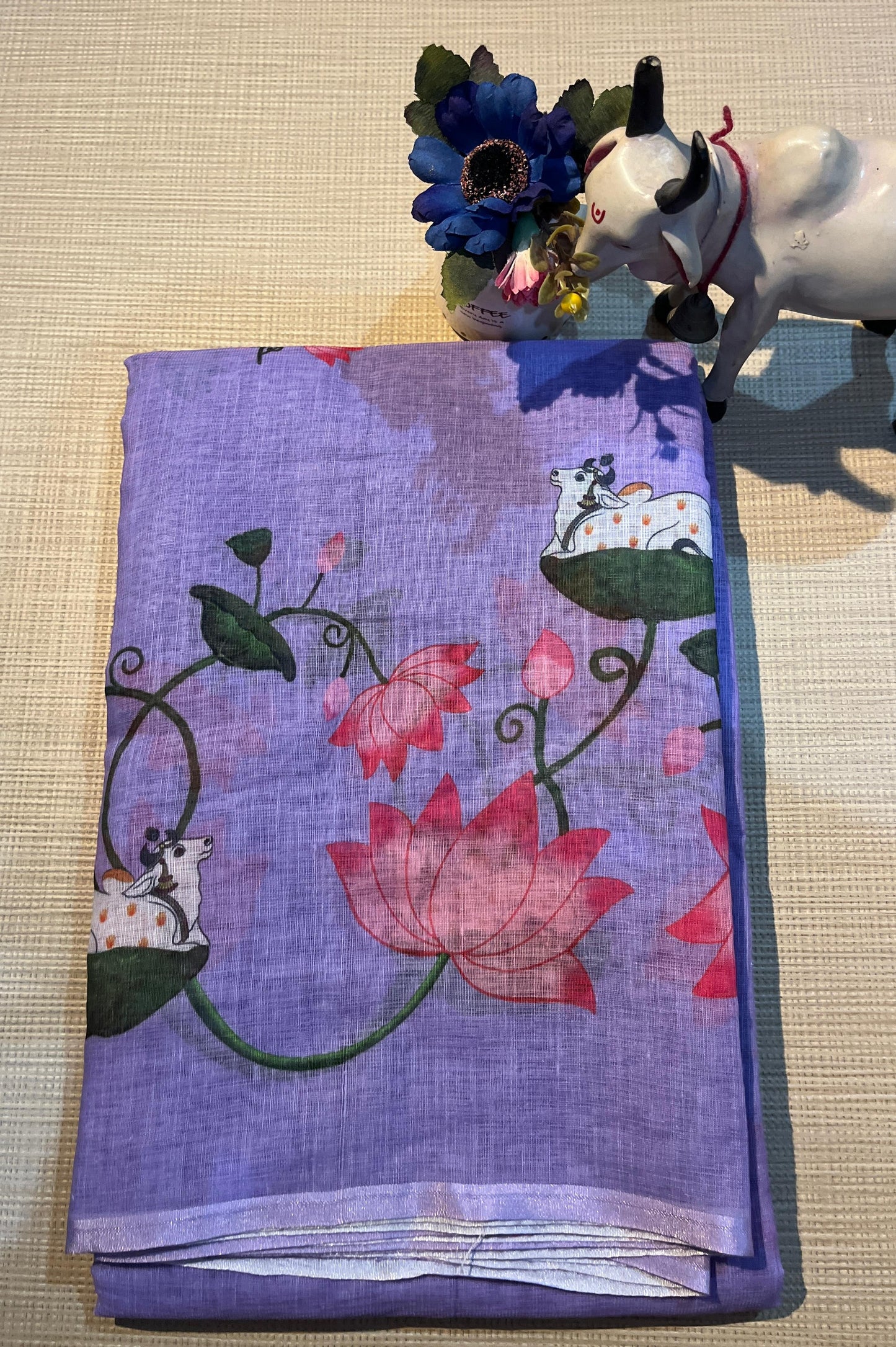 Lotus Cow Whisper saree