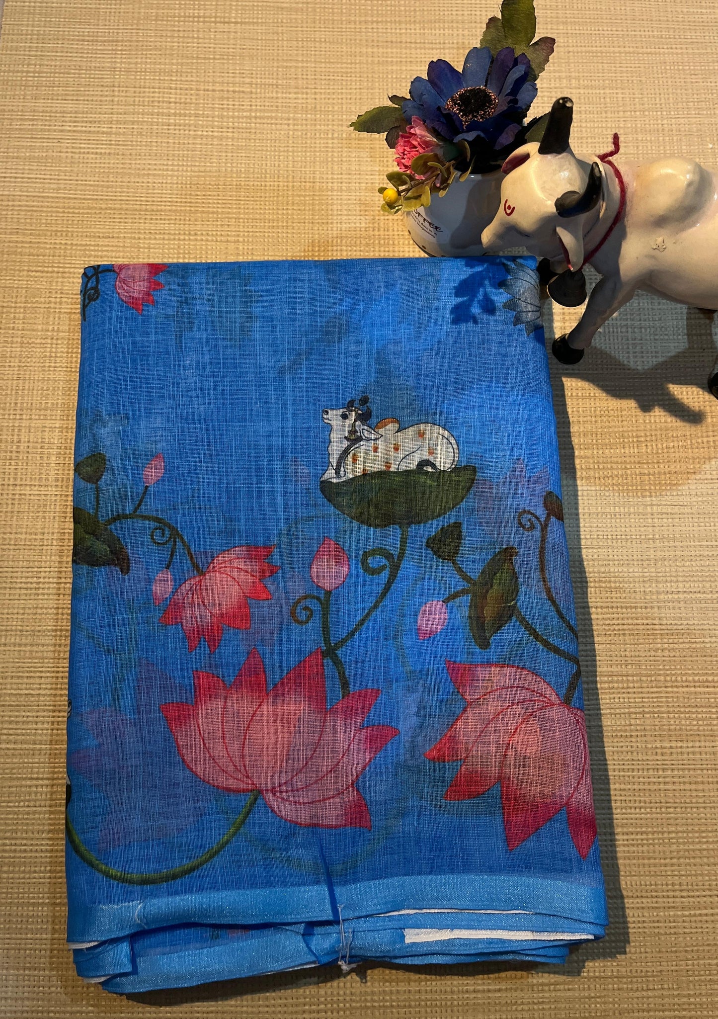 Lotus Cow Whisper saree