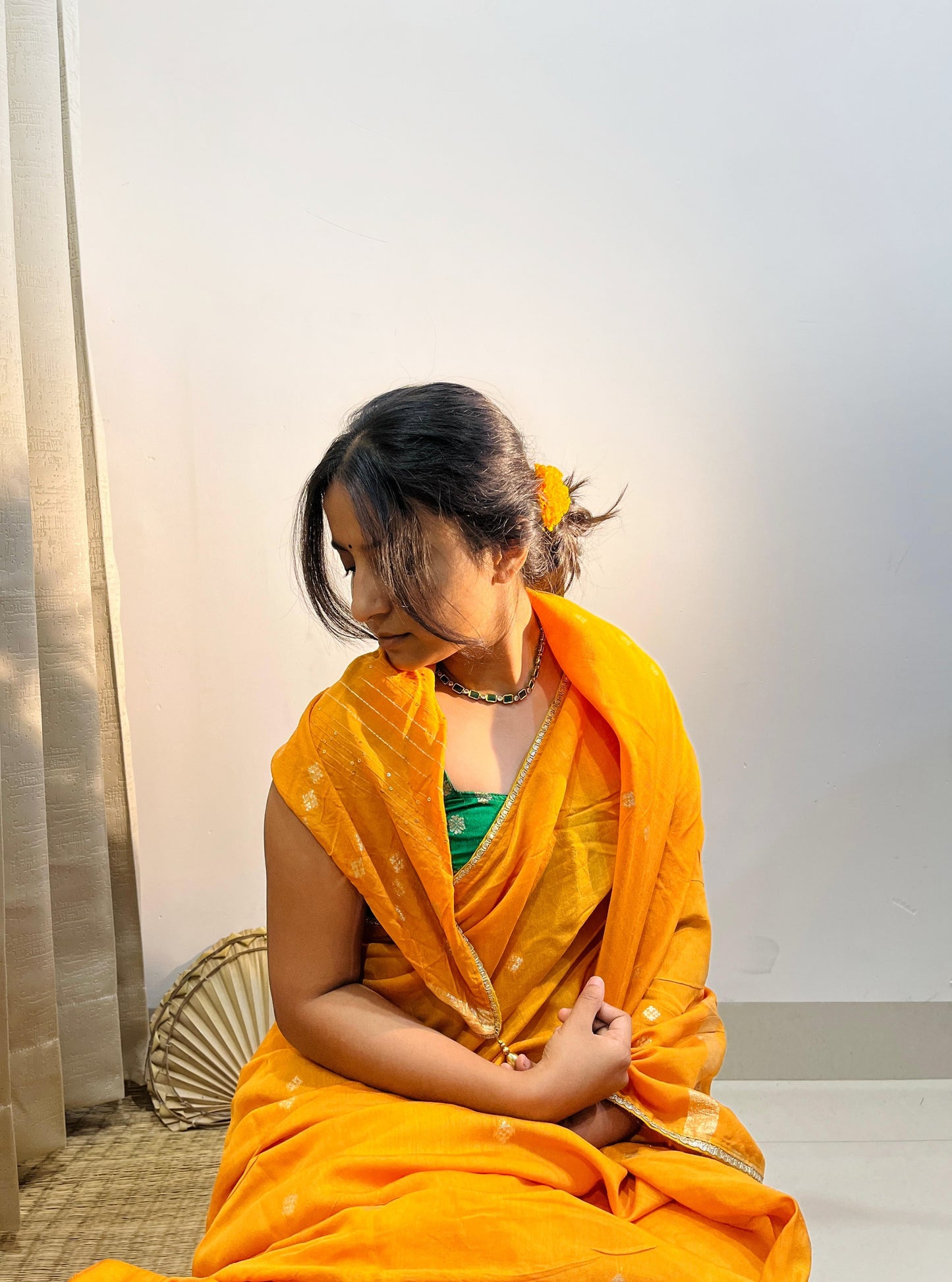 Golden Yellow Saree