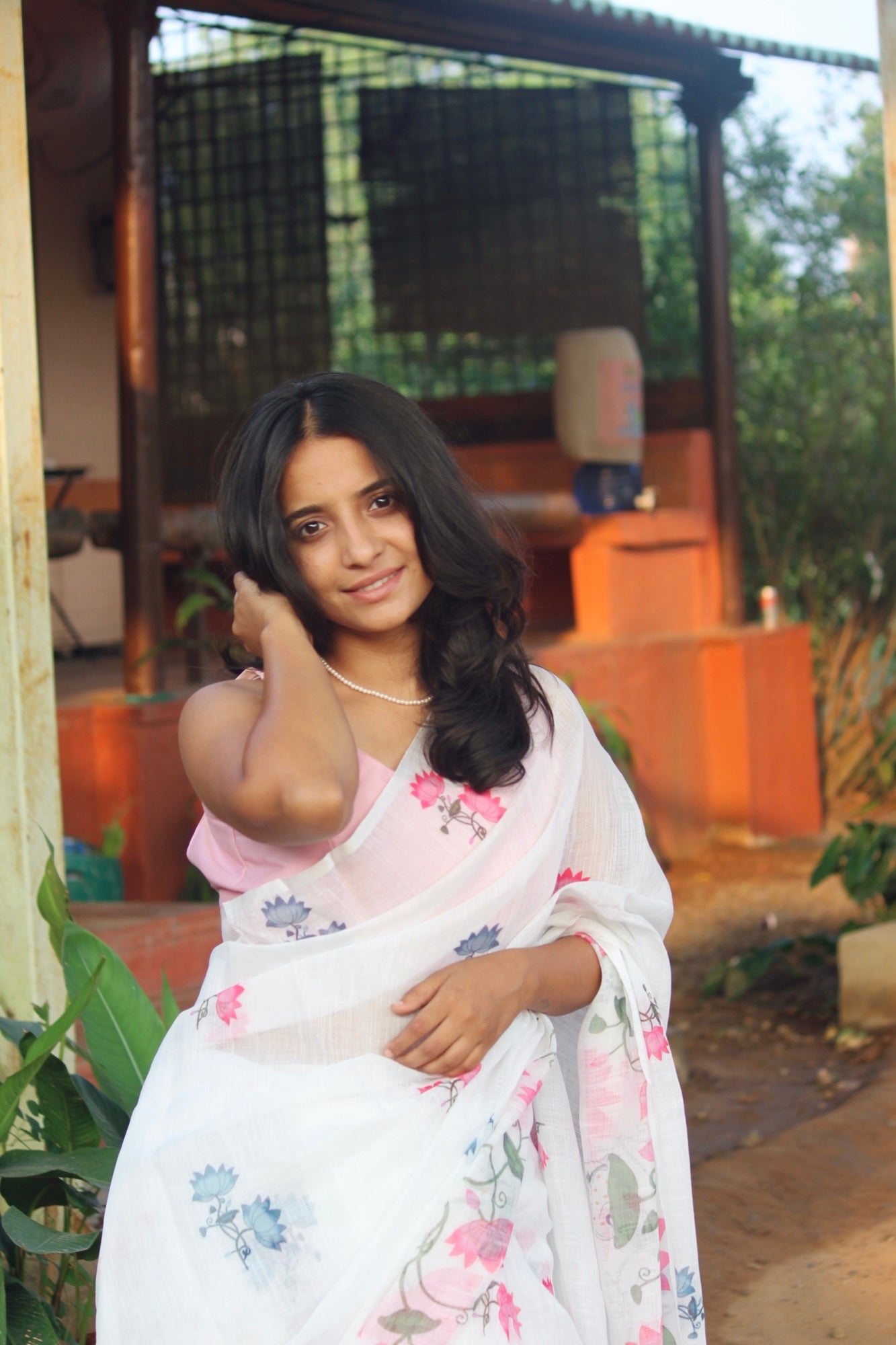 Lotus Cow Whisper saree