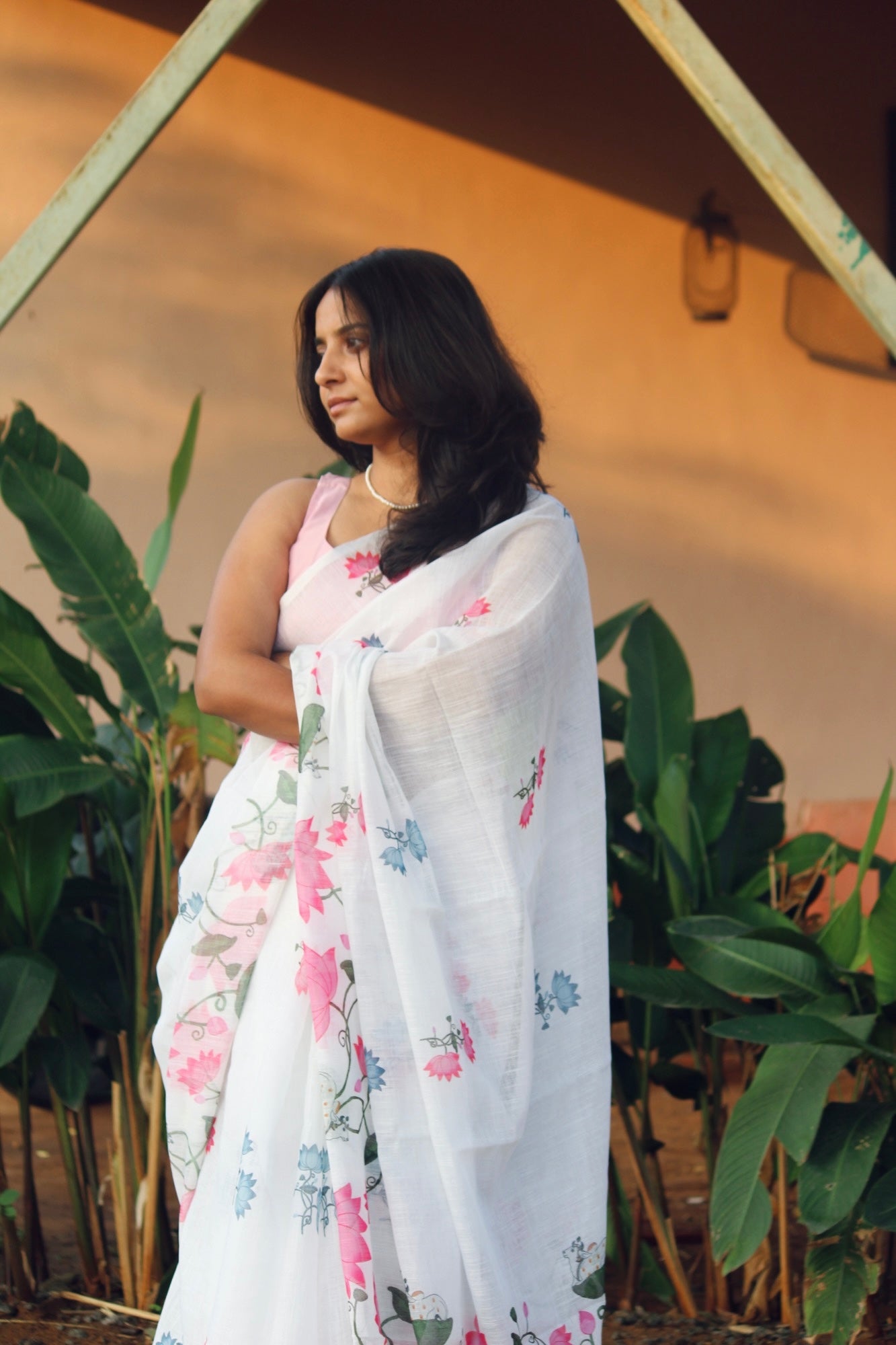 Lotus Cow Whisper saree