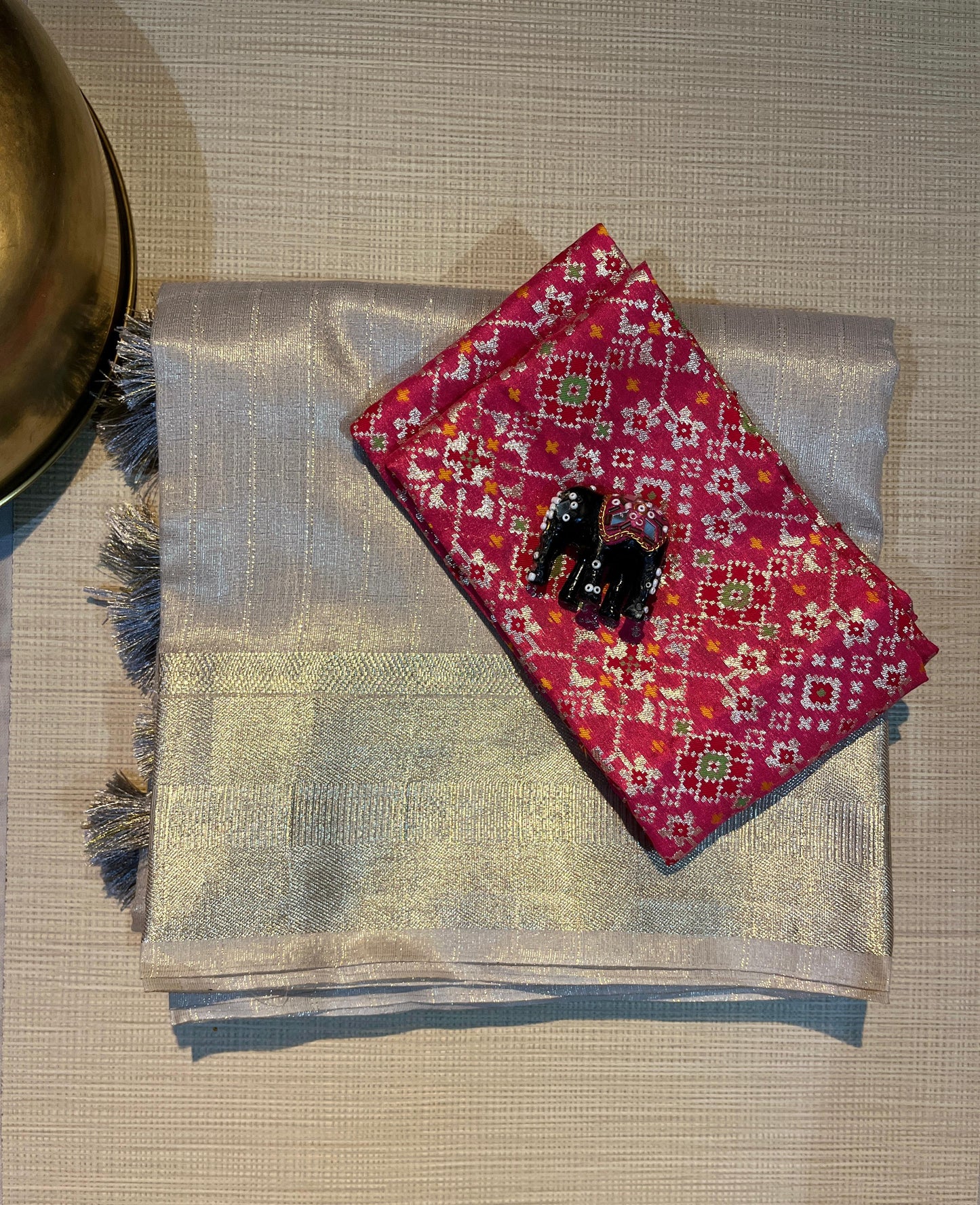 Silver Tissue Saree