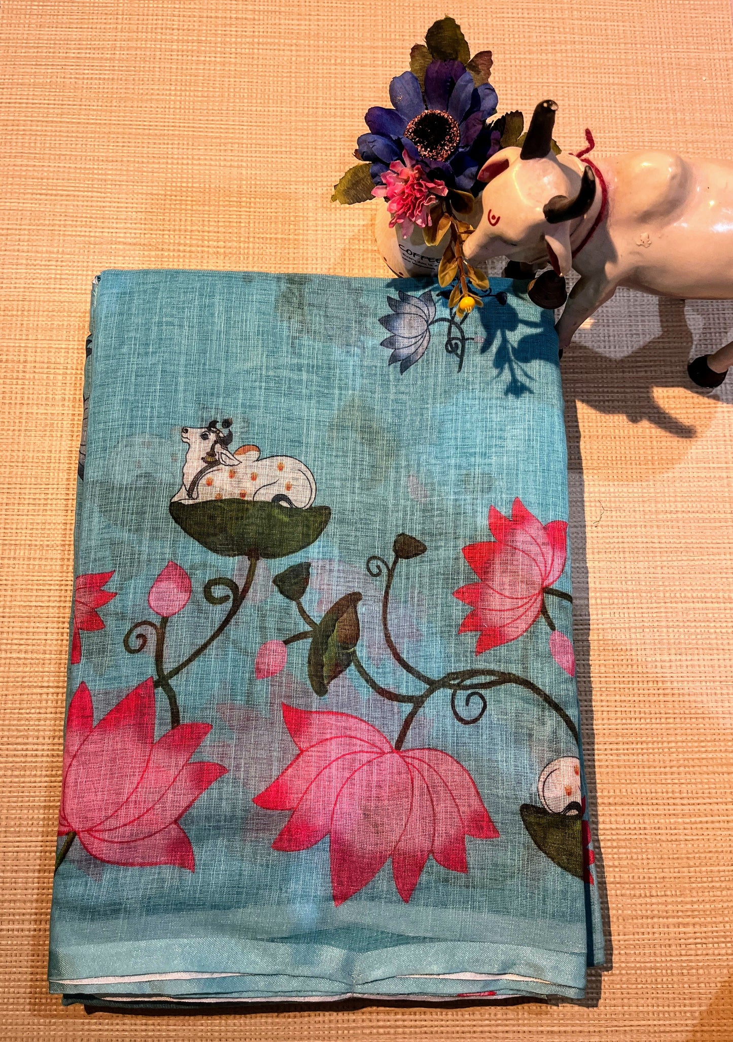 Lotus Cow Whisper saree