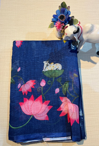 Lotus Cow Whisper saree