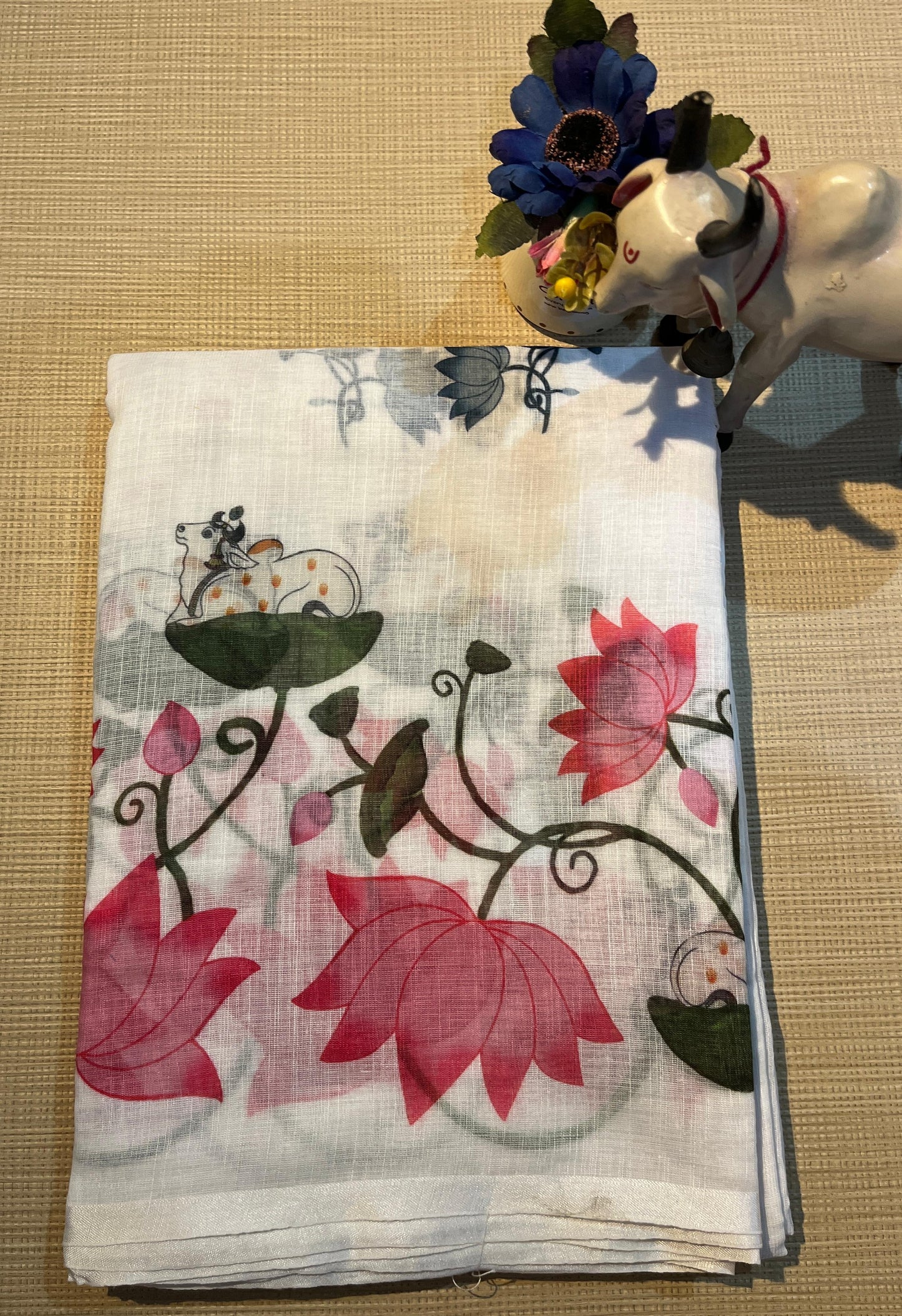 Lotus Cow Whisper saree