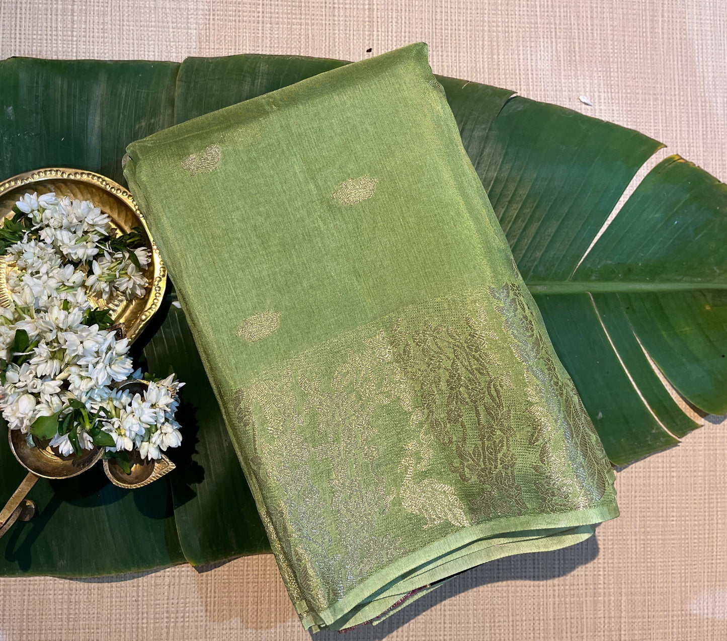 Lightweight Pastel Motif Silk saree