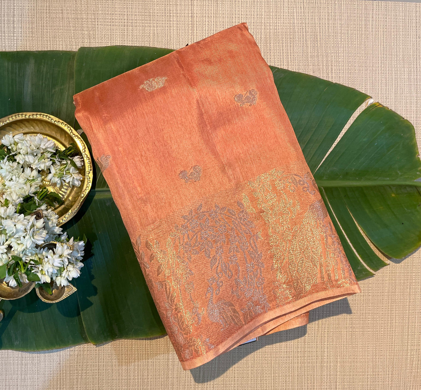 Lightweight Pastel Motif Silk saree