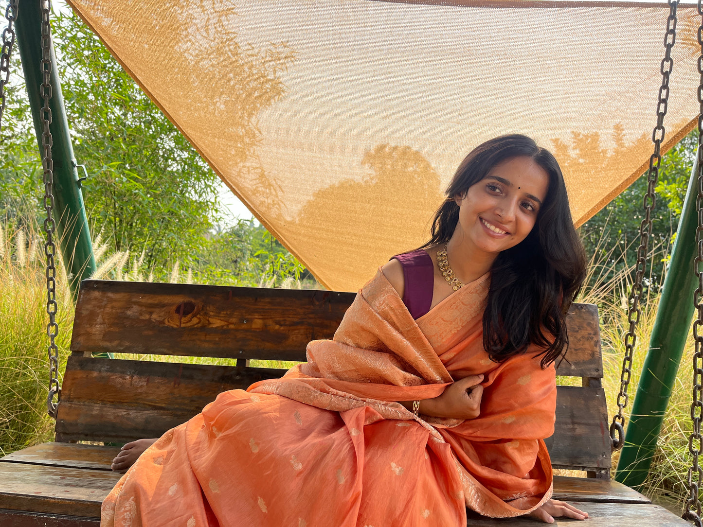 Lightweight Pastel Motif Silk saree