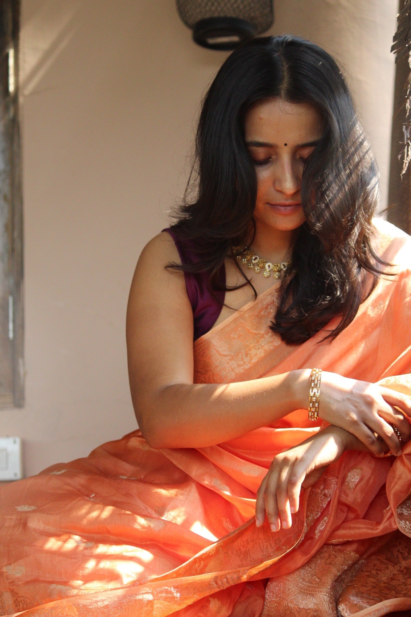 Lightweight Pastel Motif Silk saree