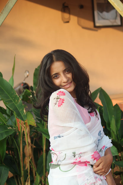Lotus Cow Whisper saree