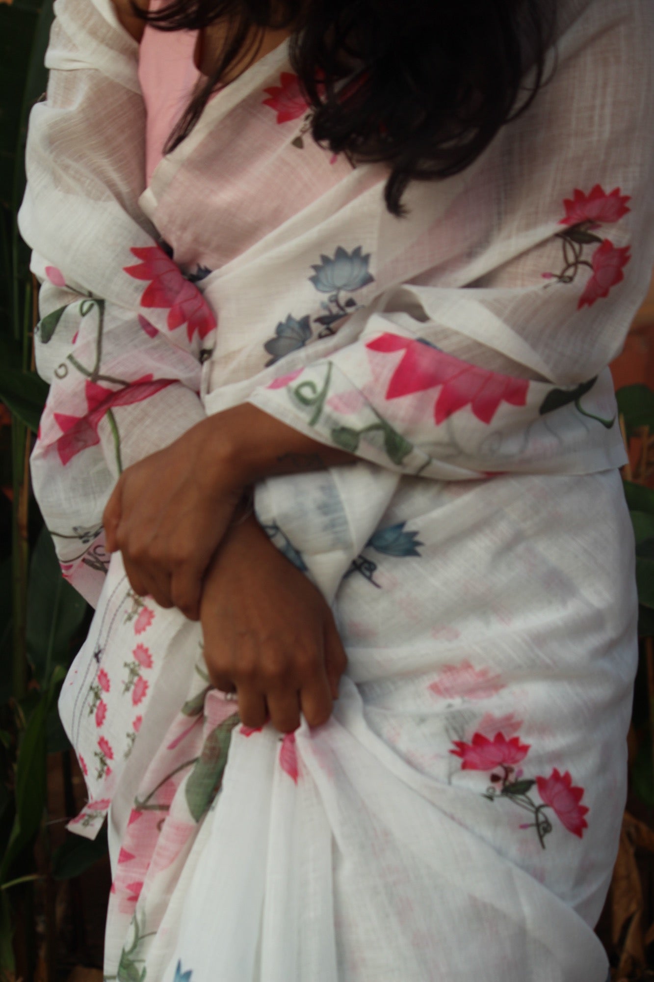 Lotus Cow Whisper saree