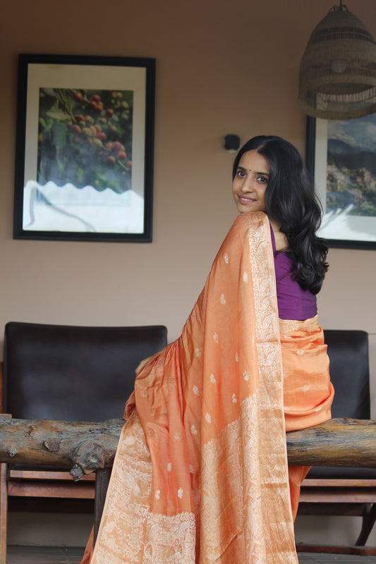 Lightweight Pastel Motif Silk saree